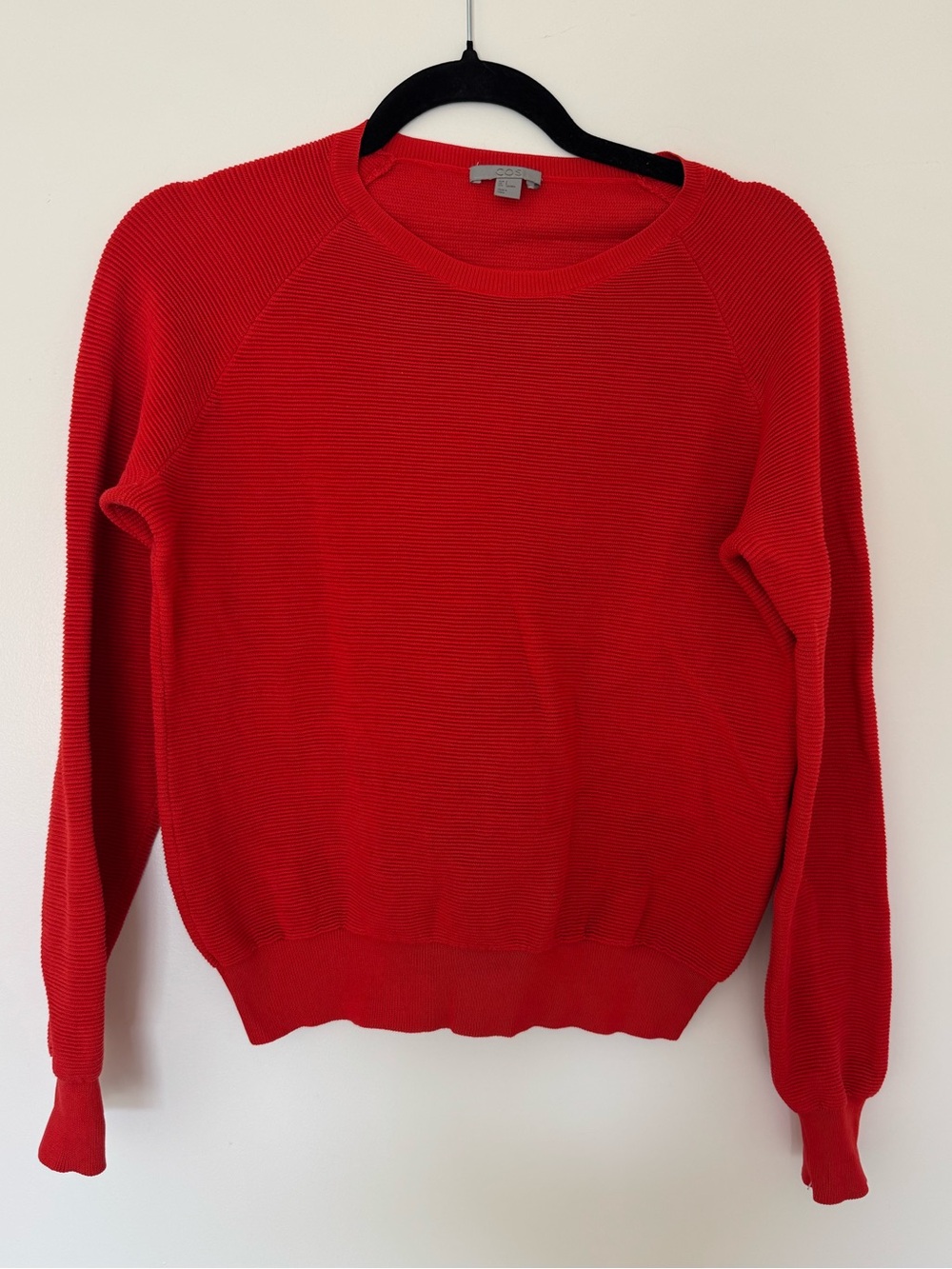 COS Red Crew Neck Sweater Size Small